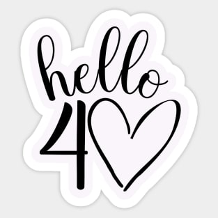 40th birthday design Sticker